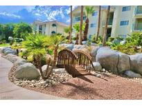 Beautiful landscaping with bridge to complex featuring well maintained condos and manicured grounds at 3550 Bay Sands Dr # 3051, Laughlin, NV 89029