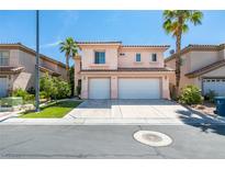 Beautiful two-story home featuring a spacious three-car garage and palm trees at 3766 Port Ritchey St, Las Vegas, NV 89147