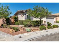 Charming single story home with desert landscaping, privacy wall and mature tree at 11621 La Mirago Pl, Las Vegas, NV 89138