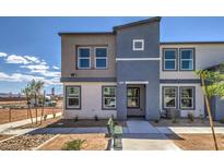 Modern two-story home featuring neutral tones and contemporary architectural details on a sunny day at 5004 Fern Mesa Ave # Lot 137, Las Vegas, NV 89139