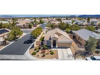 Charming single-story home featuring a well-maintained front yard and a classic desert landscape at 8266 Lincoln Valley St, Las Vegas, NV 89123