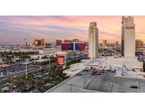 Panoramic city view at dusk, featuring the Palms Casino Resort and the vibrant Las Vegas skyline at 4381 W Flamingo Rd # 18320, Las Vegas, NV 89103
