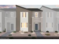 Charming two-story home with desert landscaping and neutral-colored exterior at 6716 Nimbus Ave # Lot 14, Las Vegas, NV 89130