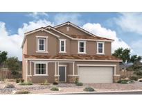 Charming two-story home with a two car garage, desert landscaping, and neutral color palette at 9836 Blazek Bluff Ave, Las Vegas, NV 89178