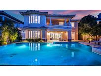 Inviting backyard pool with the home's exterior in the background at 1972 Alcova Ridge Dr, Las Vegas, NV 89135