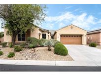 Charming single-story home with a well-maintained xeriscaped front yard and a two-car garage at 4015 Galiceno Dr, Las Vegas, NV 89122