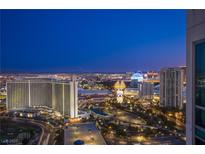 Breathtaking nighttime city view featuring bright lights and iconic buildings on the horizon at 322 Karen Ave # 3801, Las Vegas, NV 89109
