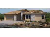 Charming single-story home with desert landscaping and a two-car garage at 243 Paraggi Bay Ct, Henderson, NV 89011
