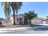 Charming single-story home with a well-manicured yard and a two-car garage at 2725 Cool Lilac Ave, Henderson, NV 89052