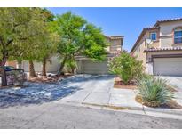 Charming two-story home with well-manicured landscaping and inviting curb appeal at 3404 Brayton Mist Dr, North Las Vegas, NV 89081