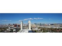 Expansive daytime view of the city skyline with The Palms towers prominently displayed at 4381 W Flamingo Rd # 1508, Las Vegas, NV 89103
