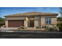 Charming single story home boasts neutral color palette, desert landscaping, and two-car garage at 4350 E Brusca Way, Pahrump, NV 89061