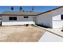 View of the home's backyard, showing the exterior and some outdoor space at 3601 Valley Forge Ave, Las Vegas, NV 89110