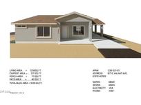 Charming single-story home featuring a covered entry and well-maintained landscaping at 831 E Valiant Ave, Pahrump, NV 89060