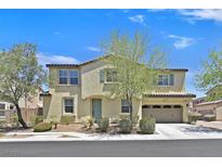 Charming two-story home with a well-manicured front yard and inviting curb appeal at 9118 Mount Wilson St, Las Vegas, NV 89113