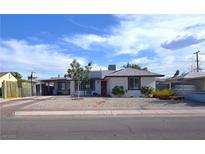 Charming single-story home featuring a low-maintenance yard and a covered parking area at 109 Ash St, Henderson, NV 89015