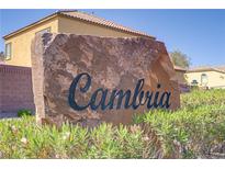 Community sign with lush landscaping and architecture at 320 Point Loma Ave, North Las Vegas, NV 89031
