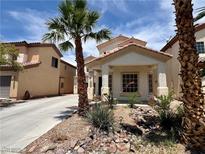 Charming single-story home with desert landscaping and a covered porch, perfect for enjoying the outdoors at 5524 Markley Ave, Las Vegas, NV 89141