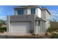 Charming two-story home with stucco and stone accents, plus a convenient two-car garage at 1551 Pacific Baza St, Las Vegas, NV 89138