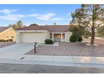 Charming single-story home featuring a well-maintained yard, two-car garage, and inviting front entrance at 9105 Marble Dr, Las Vegas, NV 89134