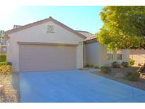 Charming single-story home with a two-car garage, desert landscaping, and a spacious driveway at 2212 Sawtooth Mountain Dr, Henderson, NV 89044