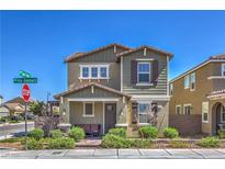 Charming two-story home featuring neutral colors, complemented by well-maintained landscaping at 3778 Via Gennaro, Henderson, NV 89044