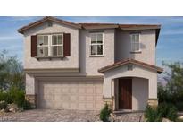 Charming two-story home with a two-car garage and desert landscaping at 4205 Mount Bonnell Ave, North Las Vegas, NV 89081