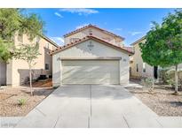 Charming two-story home featuring a spacious two car garage and a well maintained front yard at 9507 Brewing Cloud Ave, Las Vegas, NV 89148