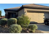 Charming single-story home with a well-maintained front yard and a two-car garage at 6141 Tokara Ave, Las Vegas, NV 89122