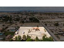 Expansive aerial view of a property with city views, highlighting the large lot size and location at 8335 Rancho Destino Rd, Las Vegas, NV 89123
