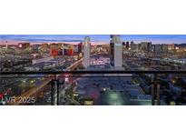 Expansive city view showcasing the Las Vegas skyline from a high-rise balcony at 4381 Flamingo Rd # 2010, Las Vegas, NV 89103