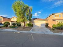 Charming single-story home with a well-maintained front yard, desert landscaping, and attached two car garage at 3532 Mountain Park St, Las Vegas, NV 89129