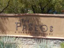 Landscaped community sign reading 