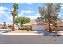 Charming single-story home features a two car garage and lush, desert-friendly landscaping at 4516 Cielo Ln, Las Vegas, NV 89130