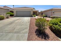 Single-story home with well-maintained landscaping and a two-car garage and driveway at 3053 Monroe Park Rd, Henderson, NV 89052