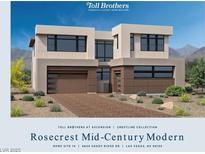 Modern two-story home boasts a stylish design with a two-car garage and desert landscaping at 4846 Shady Ridge Dr, Las Vegas, NV 89135