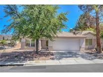 Charming single-story home featuring a two-car garage, mature tree, and well-maintained front yard in a quiet neighborhood at 2059 Joy View Ln, Henderson, NV 89012