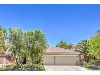 Charming single-story home with a three-car garage, mature trees and well-manicured landscaping at 1869 Desert Forest Way, Henderson, NV 89012