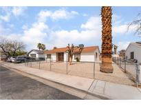 Cozy single-story home featuring low maintenance yard and a chain link fence at 3309 Marionette Ave, Las Vegas, NV 89101