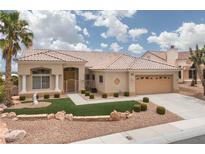 Beautiful single-story home with a well-maintained front yard and desert landscaping at 2624 Spalding Dr, Las Vegas, NV 89134
