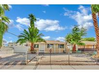 Charming single-story home with a gravel front yard and tropical landscaping at 101 N 19Th St, Las Vegas, NV 89101