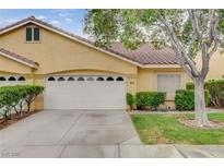 Charming single-story home featuring a well-maintained lawn, mature trees, and an attached two-car garage at 6529 Sierra Diablo Ave, Las Vegas, NV 89130
