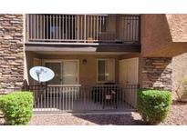 Cozy patio featuring neutral stucco and stone accents, perfect for relaxing or outdoor dining at 5295 Indian River Dr # 305, Las Vegas, NV 89103