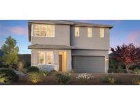Charming two-story home with a modern design, neutral paint, and well-maintained landscaping at 10357 Scalata Ave, Las Vegas, NV 89166